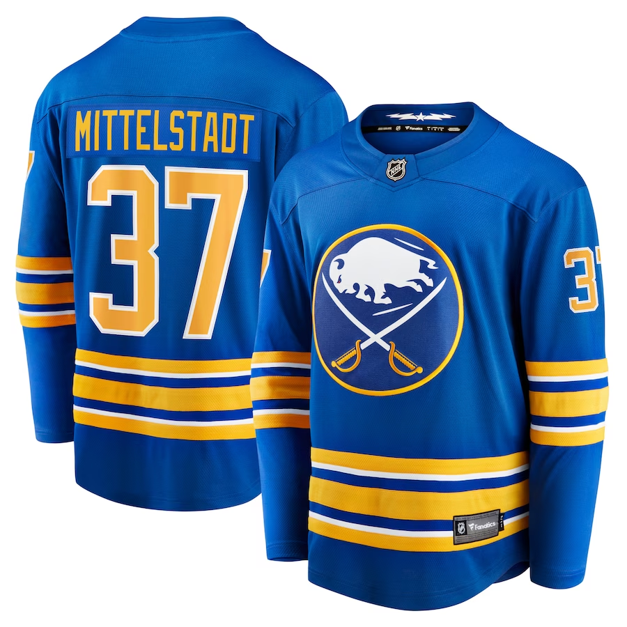Men's Buffalo Sabres Casey Mittelstadt #37 Royal Jersey
